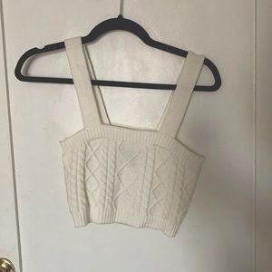 Cable knit crop top